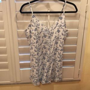 KENDALL & KYLIE White Romper w/ blue floral detail
